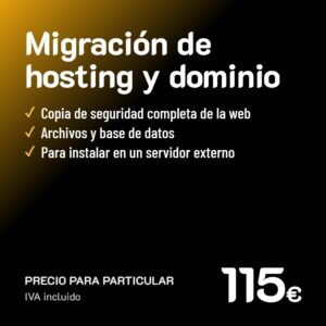 Migración de hosting y dominio · Particular