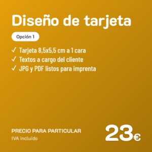 Diseño de tarjeta Opción 1 · Particular