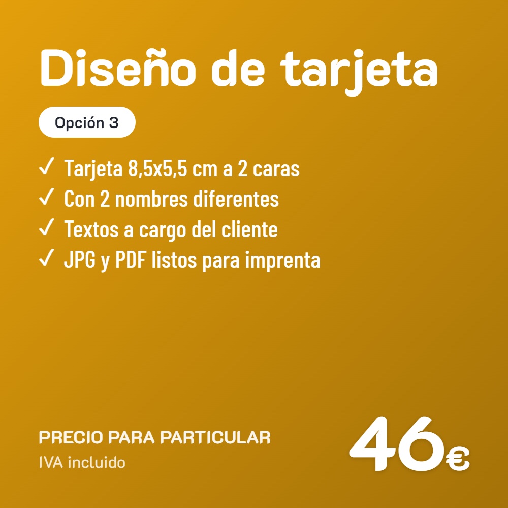 Diseño de tarjeta Opción 3 · Particular