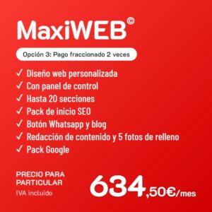 MaxiWEB© Opción 3 · Particular · Pago fraccionado