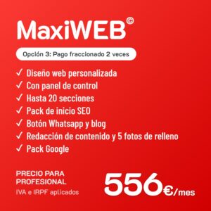 MaxiWEB© Opción 3 · Profesional · Pago fraccionado