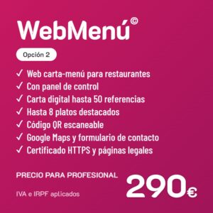 WebMenú© Opción 2 · Profesional