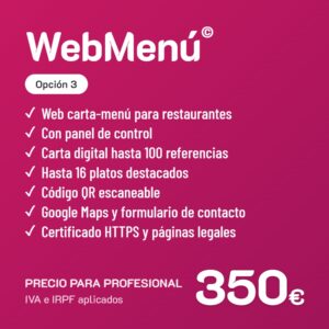 WebMenú© Opción 3 · Profesional