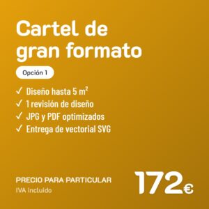 Diseño de cartel de gran formato Opción 1 · Particular