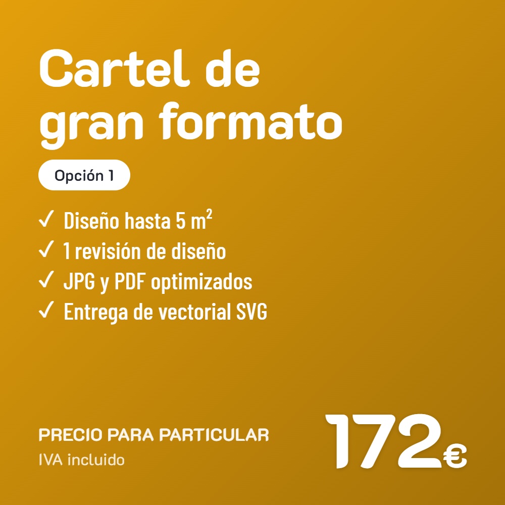 Diseño de cartel de gran formato Opción 1 · Particular