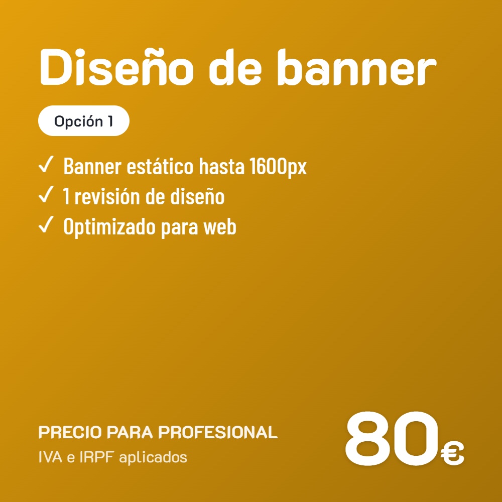 Diseño de banner Opción 1 · Profesional