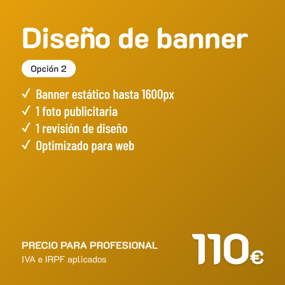 Diseño de banner Opción 2 · Profesional