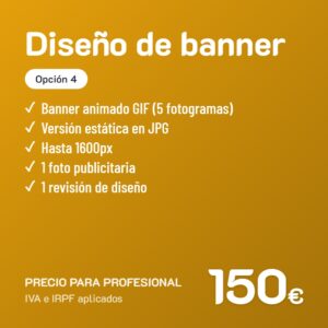 Diseño de banner Opción 4 · Profesional