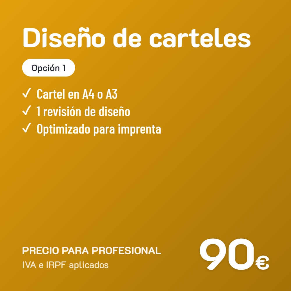 Diseño de carteles Opción 1 · Profesional