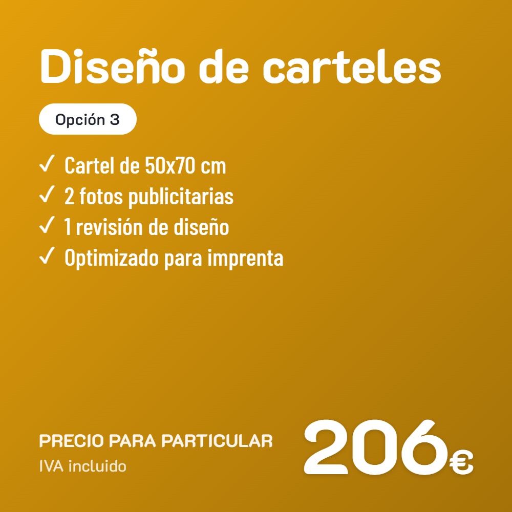 Diseño de carteles Opción 3 · Particular