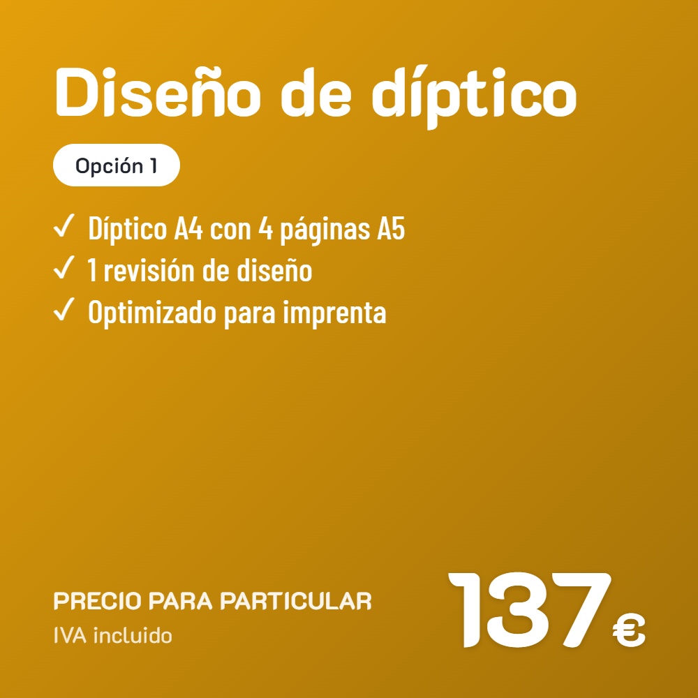 Diseño de díptico Opción 1 · Particular
