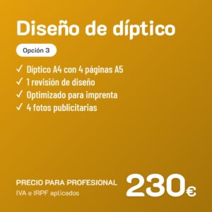 Diseño de díptico Opción 3 · Profesional