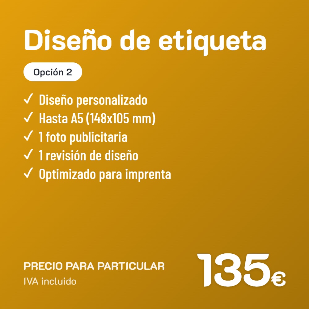 Diseño de etiqueta Opción 2 · Particular
