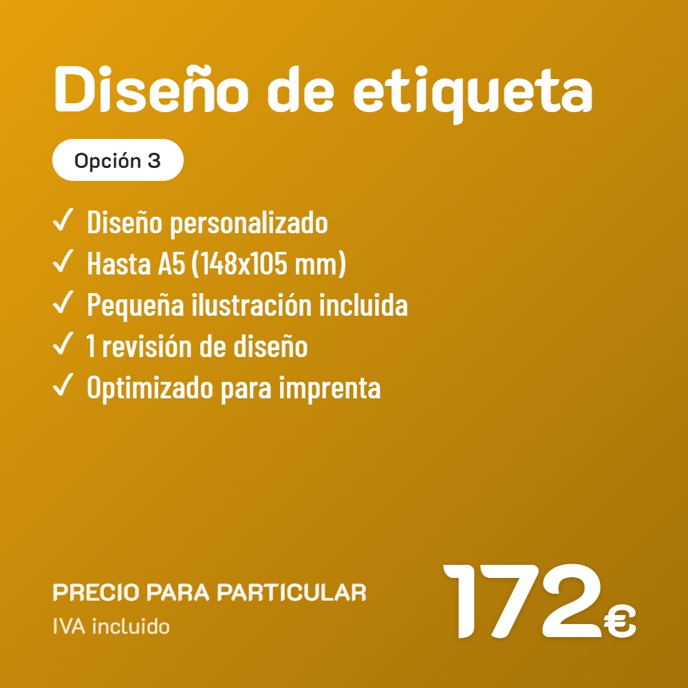 Diseño de etiqueta Opción 3 · Particular