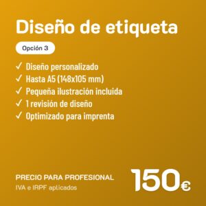 Diseño de etiqueta Opción 3 · Profesional