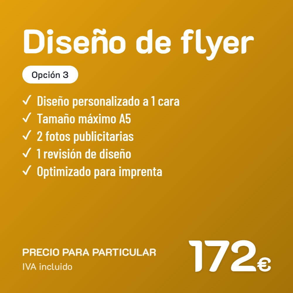 Diseño de flyer Opción 3 · Particular
