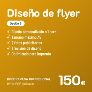 Diseño de flyer Opción 3 · Profesional