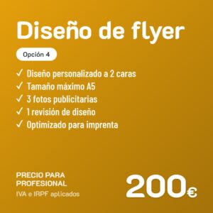 Diseño de flyer Opción 4 · Profesional