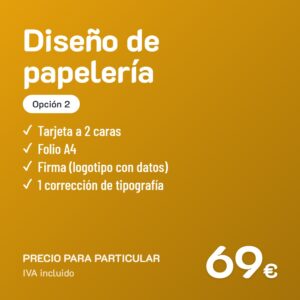 Diseño de papelería Opción 2 · Particular