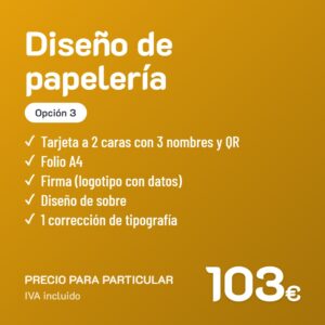 Diseño de papelería Opción 3 · Particular