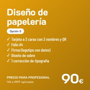 Diseño de papelería Opción 3 · Profesional