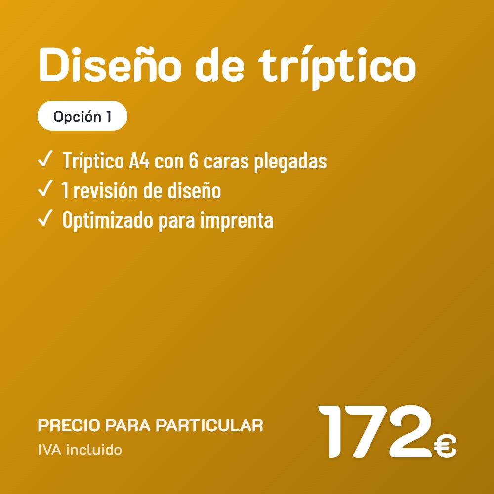Diseño de tríptico Opción 1 · Particular