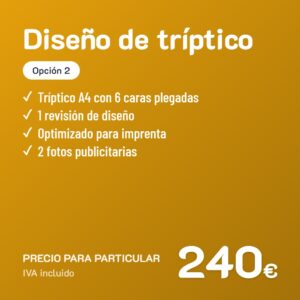 Diseño de tríptico Opción 2 · Particular