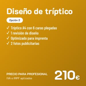 Diseño de tríptico Opción 2 · Profesional