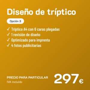 Diseño de tríptico Opción 3 · Particular