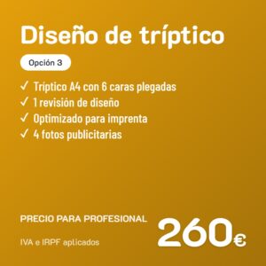 Diseño de tríptico Opción 3 · Profesional