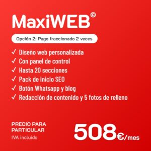 MaxiWEB© Opción 2 · Particular · Pago fraccionado