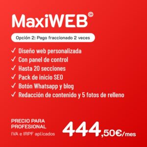 MaxiWEB© Opción 2 · Profesional · Pago fraccionado