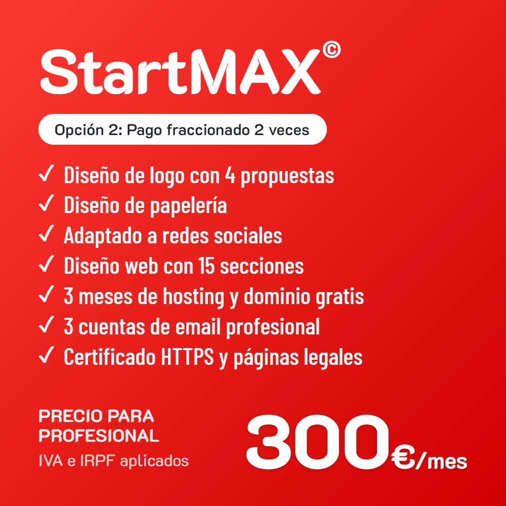 StartMAX© Opción 2 · Profesional · Pago fraccionado