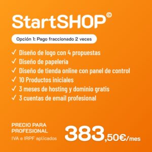 StartSHOP© Opción 1 · Profesional · Pago fraccionado