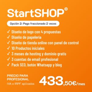 StartSHOP© Opción 2 · Profesional · Pago fraccionado