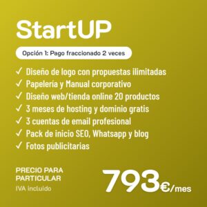 StartUP Opción 1 · Particular · Pago fraccionado
