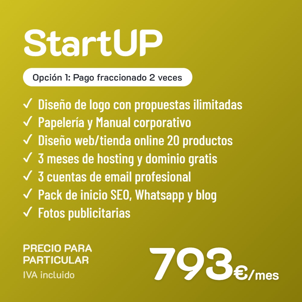 StartUP Opción 1 · Particular · Pago fraccionado