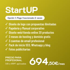 StartUP Opción 1 · Profesional · Pago fraccionado