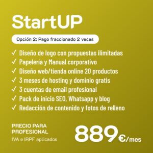 StartUP Opción 2 · Profesional · Pago fraccionado
