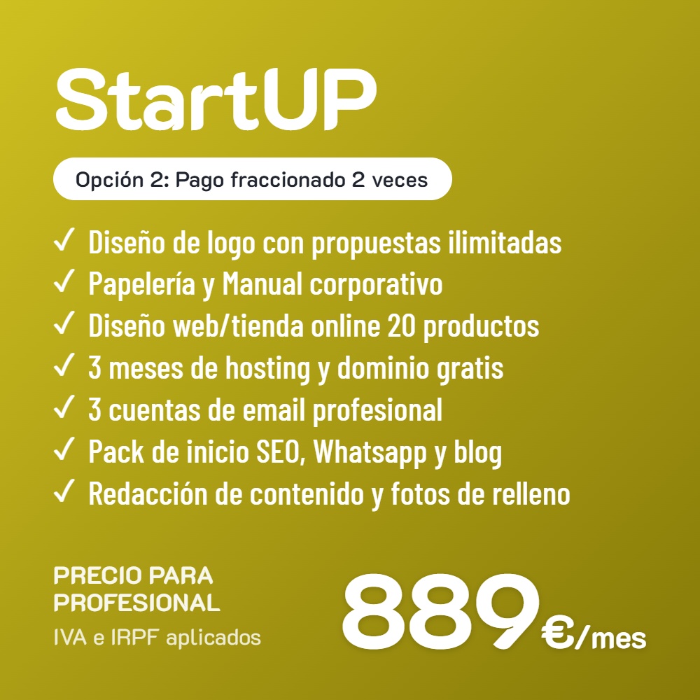 StartUP Opción 2 · Profesional · Pago fraccionado