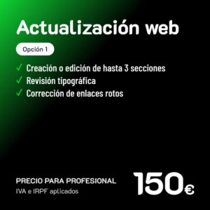Actualización web Opción 1 · Profesional