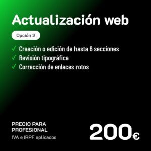 Actualización web Opción 2 · Profesional