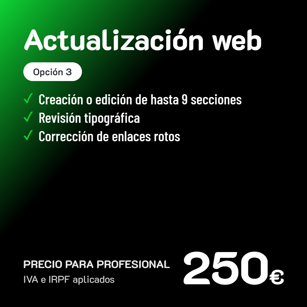 Actualización web Opción 3 · Profesional
