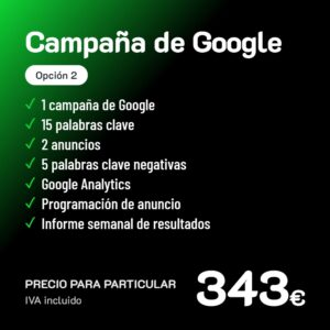 Campaña publicitaria de Google Opción 2 · Particular