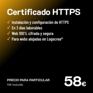 Certificado de cifrado HTTPS · Particular