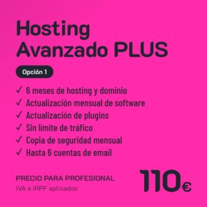 Hosting Avanzado PLUS Opción 1 · Profesional