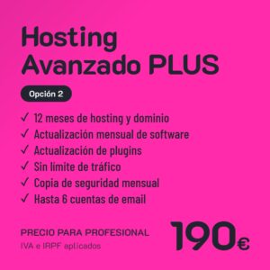 Hosting Avanzado PLUS Opción 2 · Profesional