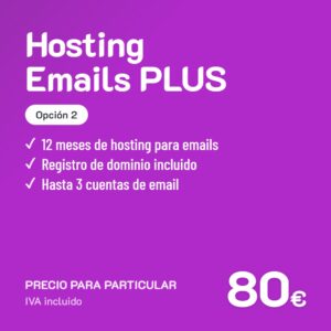 Hosting Emails PLUS Opción 2 · Particular