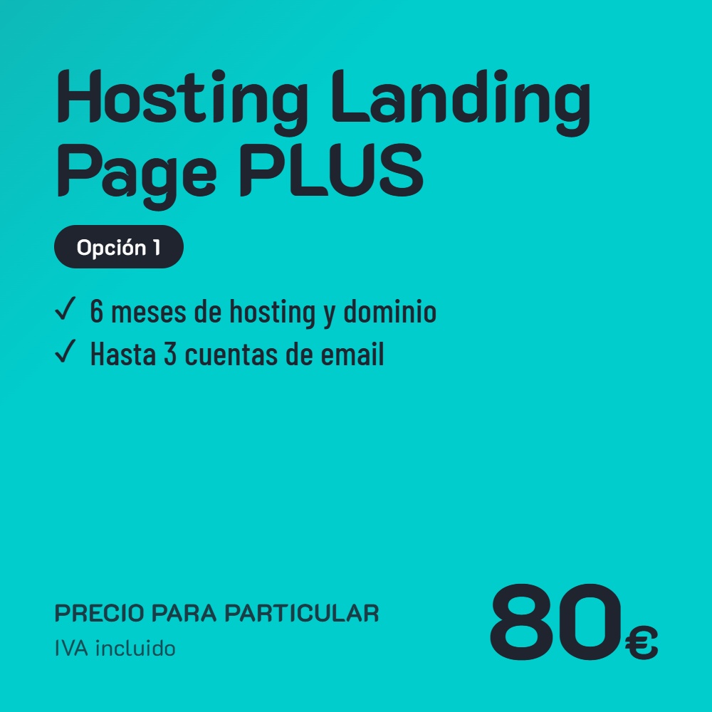 Hosting Landing Page PLUS Opción 1 · Particular