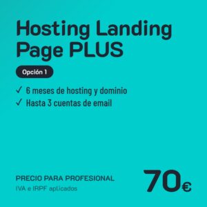 Hosting Landing Page PLUS Opción 1 · Profesional